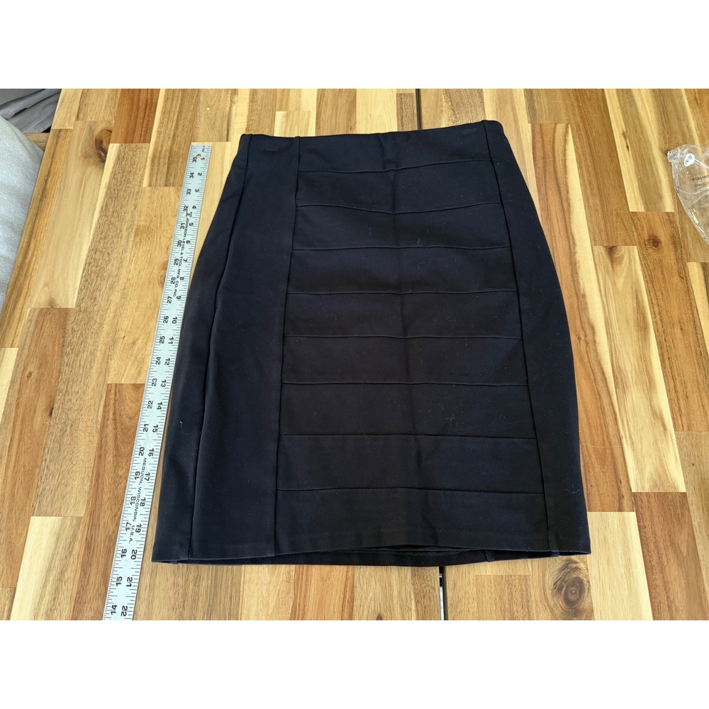White House Black‎ Market Black Bandage Pencil Skirt Size 4 Tiered Mini Skirt